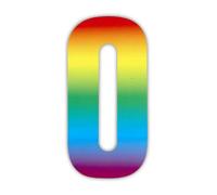 Wheelie bin numbers Rainbow 0
