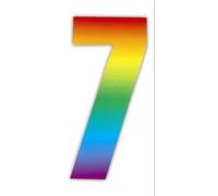 Wheelie Bin numbers Rainbow 7