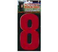 Wheelie Bin numbers WBN HiVis red 8