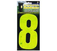 Wheelie Bin numbers WBN HiVis yellow 8