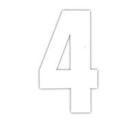 Wheelie Bin numbers White 4