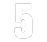 Wheelie Bin numbers White 5