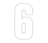 Wheelie Bin numbers White 6