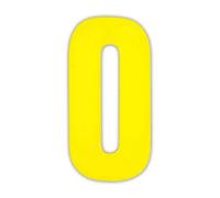 Wheelie Bin numbers Yellow 0
