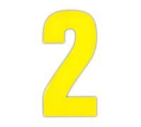 Wheelie Bin numbers Yellow 2