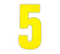 Wheelie Bin numbers Yellow 5