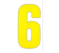 Wheelie Bin numbers Yellow 6