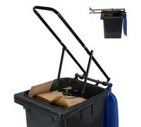 Wheelie Bin Rubbish Compactor Press, Household Trash Recycling Suit, Standard Trash Can Holder Crusher Black