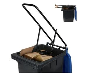 Wheelie Bin Rubbish Compactor Press, Household Trash Recycling Suit, Standard Trash Can Holder Crusher Black