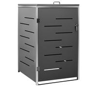 Wheelie Bin Shed Dustbin Cover Rubbish Bin Shed Storage Stainless Steel vidaXL