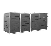 Wheelie Bin Shed Dustbin Cover Rubbish Bin Shed Storage Stainless Steel vidaXL