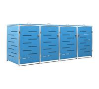 Wheelie Bin Shed Dustbin Cover Rubbish Bin Shed Storage Stainless Steel vidaXL