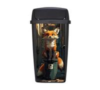 Wheelie Bin Stickers Fox Adhesive Dustbin Decorative Wall,Self Adhesive Waterproof Funny Fridge Stickers for Indoor Outdoor Decor 30X70Cm*2