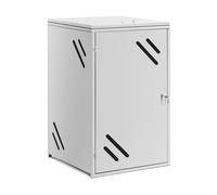 Wheelie Bin Storage 240 l air Vents - Garden Composters by Uniprodo Metallic silver