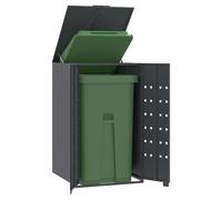 Wheelie Bin Storage Anthracite Powder-Coated Steel 68x77.5x121.5 cm Planter