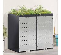 vidaXL Wheelie Bin Storage for 2 Bins Anthracite 136 x 77.5 x 121.5 cm
