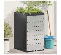 Wheelie Bin Storage Anthracite Steel 68 x 77.5 x 115.5 cm Expandable Ventilated