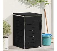 Wheelie Bin Storage Black 77.5x69x112.5cm 240L Single Bin Shed Ventilated Odour
