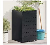 Wheelie Bin Storage for Single Bin Outdoor Rubbish Trash Cover Steel vidaXL