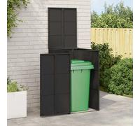 Box Garbage Bin Box with Lock Polyethylene Outdoor Storage Garden Patio vidaXL