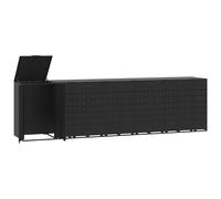 vidaXL Wheelie Bin Storage for 6 Bins Anthracite 414x79x117 cm Steel