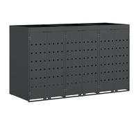Wheelie Bin Storage for Single Bin Outdoor Rubbish Trash Cover Steel vidaXL
