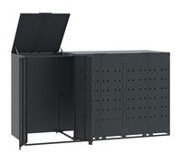 Wheelie Bin Storage for Single Bin Outdoor Rubbish Trash Cover Steel vidaXL