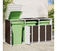 Wheelie Bin Storage Garden Bin Shed Dustbin Wheelie Bin Cover Steel vidaXL
