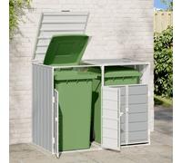 Wheelie Bin Storage Garden Bin Shed Dustbin Wheelie Bin Cover Steel vidaXL