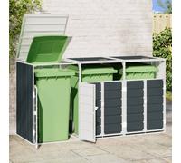 Wheelie Bin Storage Garden Bin Shed Dustbin Wheelie Bin Cover Steel vidaXL