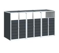 Wheelie Bin Storage Garden Bin Shed Dustbin Wheelie Bin Cover Steel vidaXL