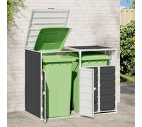 Wheelie Bin Storage Garden Bin Shed Dustbin Wheelie Bin Cover Steel vidaXL