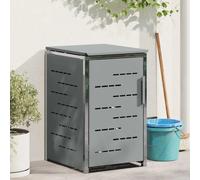 Wheelie Bin Storage Grey. 240L 77.5x69x112.5cm Ventilated Expandable Soft-Close