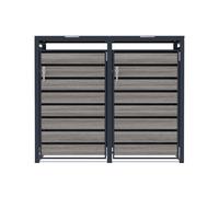 Double Wheelie Bin Storage 2 x 240L Anthracite Grey Wood Door