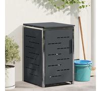 Wheelie Bin Storage Shed Anthracite 240L Single Bin 77.5x69x112.5cm Ventilated.