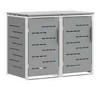 Wheelie Bin Storage Stainless Steel Outdoor Waste Enclosure Container vidaXL