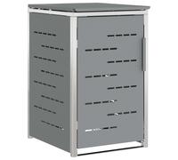 Wheelie Bin Storage Grey. 240L 77.5x69x112.5cm Ventilated Expandable Soft-Close