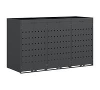 Wheelie Bin Storage with Planter Roof Powder-coated Steel Unit vidaXL