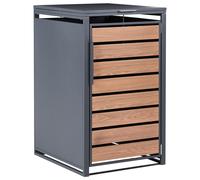 Wheelie Bin Store 240 L POLICORO Metal Dark Grey