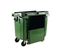 Slingsby 4 Wheelie Bin With Drop Down Front - 1100L - Green