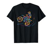 Wheelie Motocross Supermoto Supermotard Enduro Abstract T-Shirt