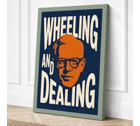 Wheeling and Dealing Retro Canvas Wall Art Print 18x12 Inch