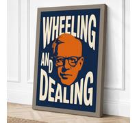 Wheeling and Dealing Retro Canvas Wall Art Print 18x12 Inch