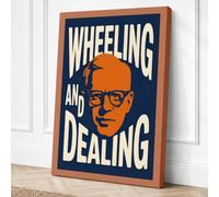 Wheeling and Dealing Retro Canvas Wall Art Print 24x16 Inch