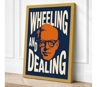 Wheeling and Dealing Retro Canvas Wall Art Print 30x20 Inch