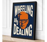 Wheeling and Dealing Retro Canvas Wall Art Print 30x20 Inch