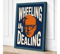 Wheeling and Dealing Retro Canvas Wall Art Print 30x20 Inch