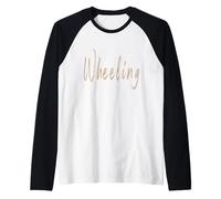 Wheeling West Virginia Vintage Elegant Design Raglan Baseball Tee