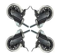 Wheels 4 Pcs Swivel Stem Castor Wheel 75mm(3 Inch), Threaded Casters with Brakes, M8X30mm,M10X30mm,M12X30mm,Furniture Caster for Flower Pot Shelf, Cabinet, Tables and s(Size:M12*30mm,Color:4 Br ((4