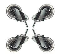 Wheels 4 Pcs Swivel Stem Castor Wheel 75mm(3 Inch), Threaded Casters with Brakes, M8X30mm,M10X30mm,M12X30mm,Furniture Caster for Flower Pot Shelf, Cabinet, Tables and s(Size:M12*30mm,Color:4 Br ((4